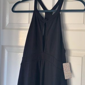 Free People Midi Keyhole Black Dress